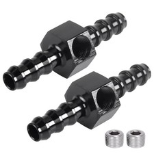 5/16" Barb Inline Fuel Pressure Gauge Fitting Adapter with 1/8 NPT Plug Fitting