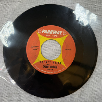 CHUBBY CHECKER-PARKWAY P-862-LETS LIMBO SOME MORE-TWENTY MILES-45RPM-1963