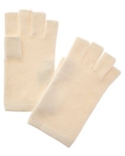 Sofiacashmere Fingerless Cashmere Gloves Women's White