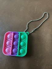 Mini Pop It Fidget Toy Keychain Silicone Sensory Square 7.99 OBO
