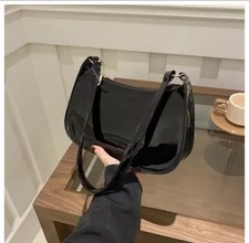Women's Patent Leather Handbag Versatile Fashion Shoulder Casual Commuting Bags