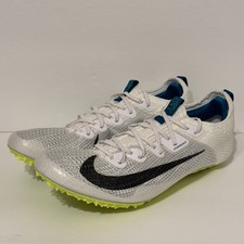 Nike Zoom Superfly Elite 2 White Bright Spruce Track Spikes Shoes Men’s Size 9.5