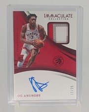 2017-18 Immaculate - Rookie Patch Autographs Red /25 - OG Anunoby #125
