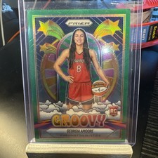 2025 Prizm WNBA - Groovy GREEN PRIZM #3 Georgia Amoore - Washington Mystics