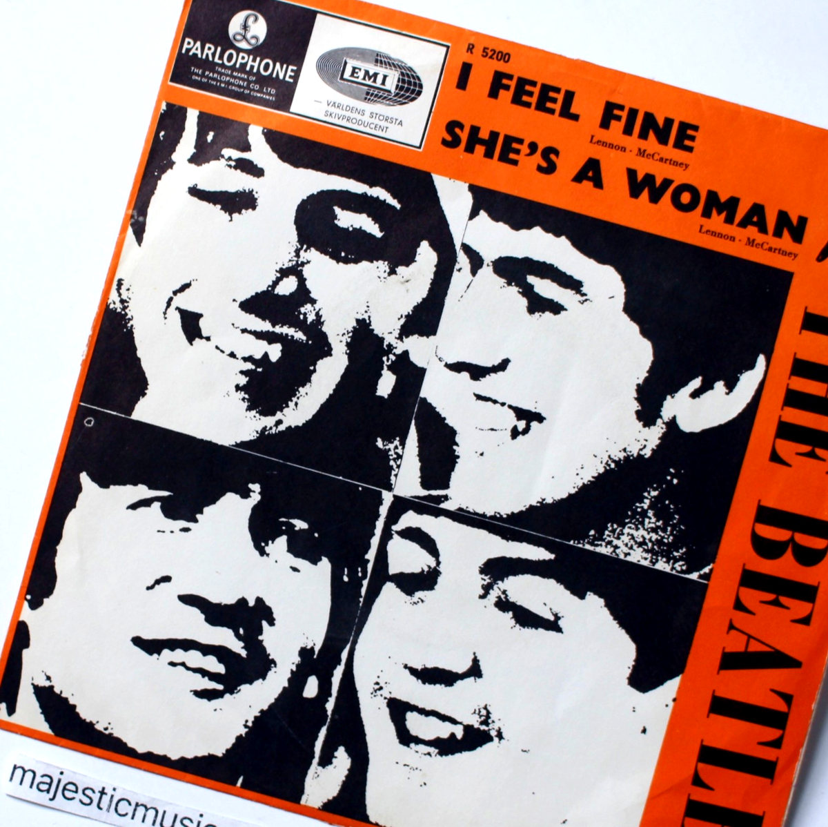 ◇The Beatles アイ フィール ファイン Odeon 初期 赤盤 盤美品