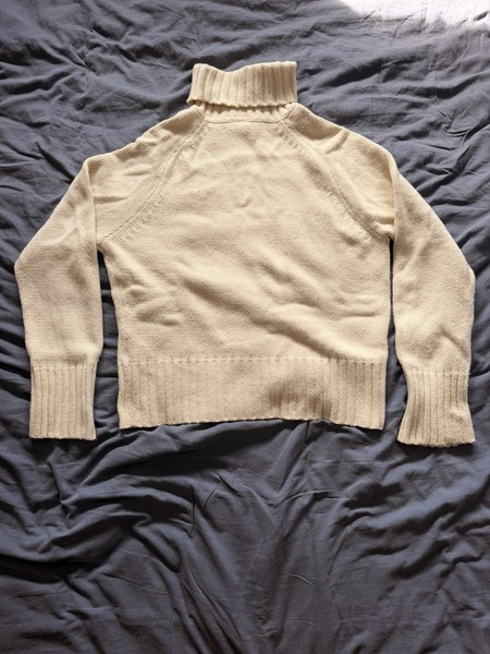 Pull Col Roulé Beige
