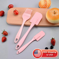 Silicone Oil Brush Spatula Set Baking BBQ Party Basting Pastry Kitchen Tool 3Pcs