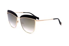 Ana Hickmann Sunglasses AH3190 A01 BLACK/GOLD 59/16/145 Women
