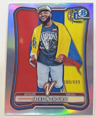 2026 Bowman Chrome WBC Flag Jackson Chourio WBC-5 400/499 VENEZUELA BREWERS