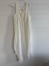 Vintage Victoria  s Secret Country Cotton Dress Lace Cottagecore Sz M Coquette