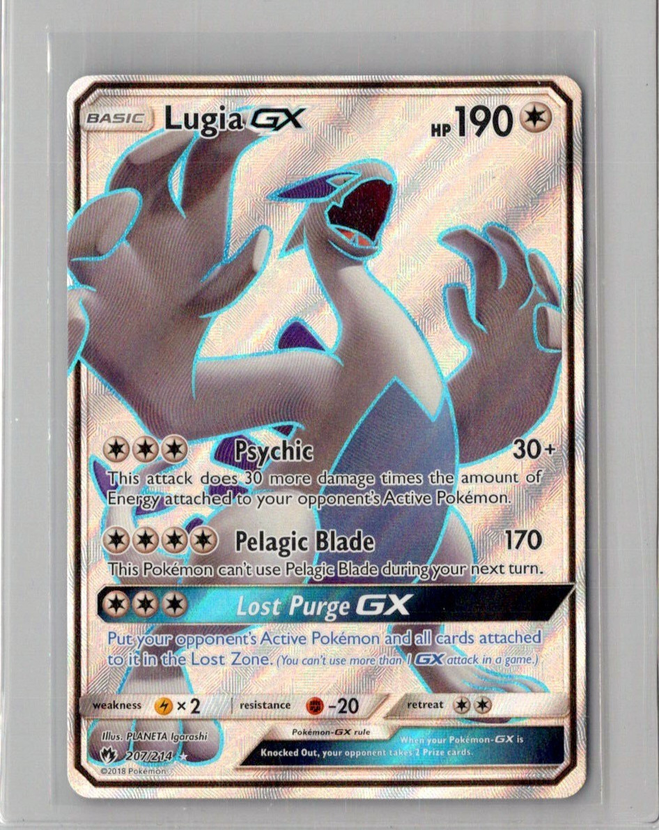 Lugia GX 207/214 Full Art Pokemon TCG Lost Thunder NM/VLP