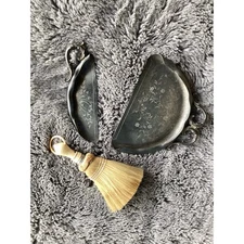 Vintage 2 Pc Silent Butler Crumb Catcher Table Dustpan Superior Silver Plate Co