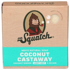 Dr. Squatch Coconut Castaway Soap Bar 5 oz (Pack of 6)