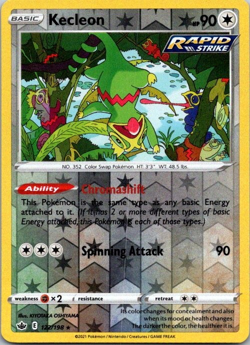 Kecleon Reverse Holo Rare SWSH06: Chilling Reign 122/198 NM
