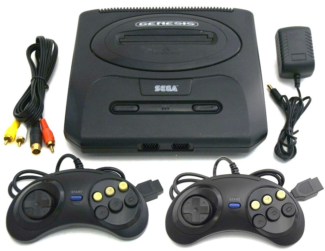SEGA Genesis Model 2 MK-1631 Video Game System Bundle Controllers