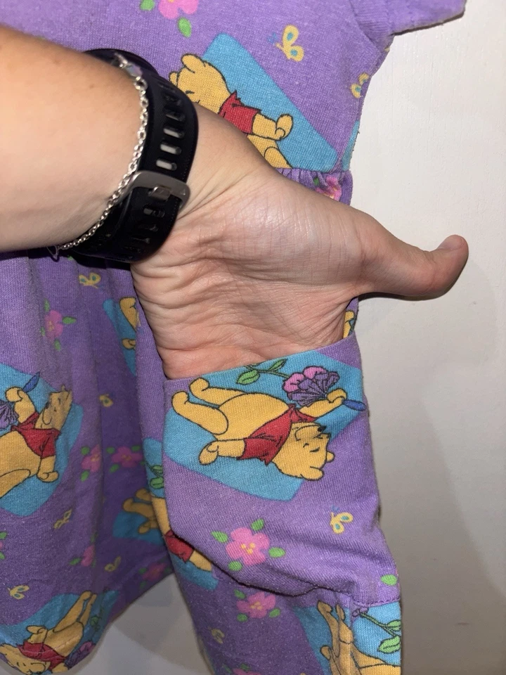 Vestido De Colección Disney Niños Niñas Winnie Pooh Púrpura Bolsillos Talla 3T Púrpura Floral Foto 4 de 4