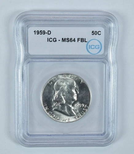 1959-D Franklin Half Dollar MS64 FBL ICG *9695
