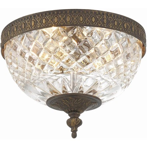 Crystorama 117-8-EB Radley 2 Light 8 inch English Bronze Flush Ceiling Light - Picture 1 of 8