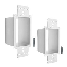 2 PCS White Heavy Duty Plastic Single Gang Electrical Power Outlet Box Extend