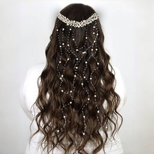 Floral Pearl Crown for Women - Wedding/Festival Hair Accessory