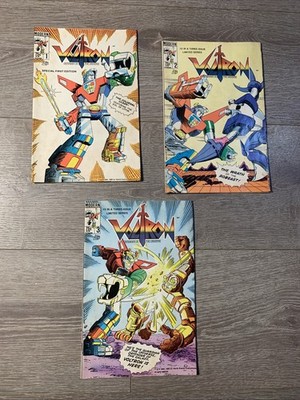 Voltron Defender of the Universe #1 2 3 Set 1st App in Comics Modern Comics 1985