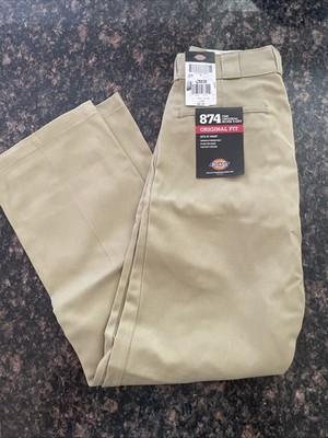 NWT Dickies 874 Men's Classic Original Fit Work Uniform Pant Khaki Tan Sz. 29x30