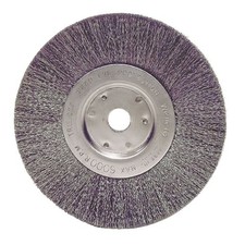 Weiler 01675 6" Narrow Crimped SS Wire Wheel .006 5/8"-1/2" AH