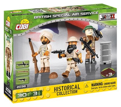 COBI 2036 BRITISH SPECIAL AIR SERVICE - 30 Pcs - 3 soldiers - US SELLER - MIB