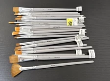 Artsmith Gold Taklon Brushes for Acrylics, Watercolor and Tempera Mix Lot 20
