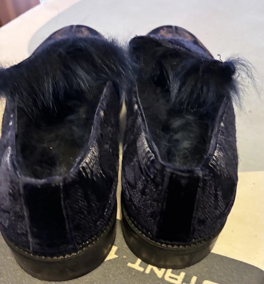 Мокасины Emporio Armani синие козьи волосы размер 11 - Изображение 4 из 4