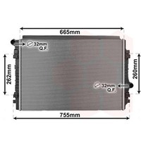 VAN Wezel KÜHler WasserkÜHler Passend FüR Audi A3 Q2 Seat Ateca Tarraco Skoda