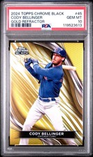 2024 Topps Chrome Black #45 Cody Bellinger Gold /50 Cubs NY Yankees Pop 1 PSA 10