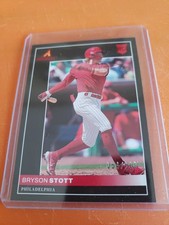 2022 Panini Chronicles Pinnacle Bryson Stott #14 Red /100 (RC) Philadelphia