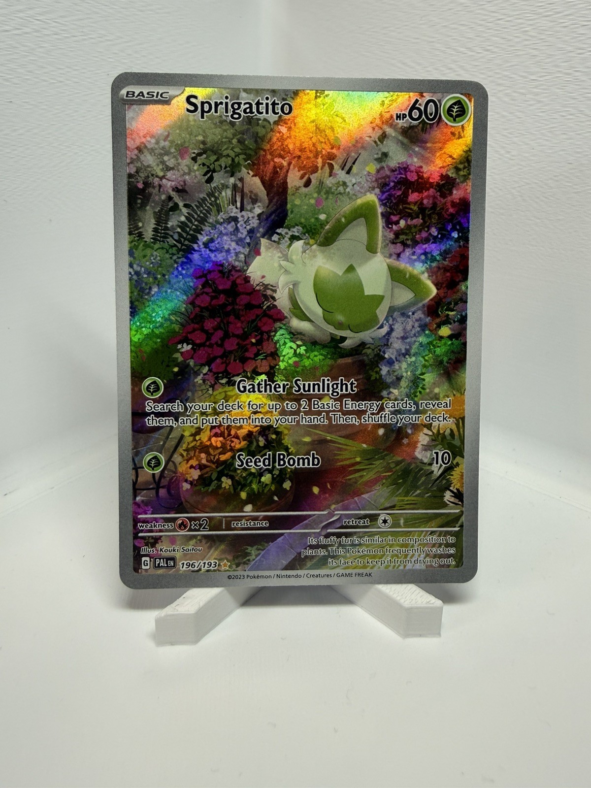 Sprigatito 196/193 Holo Illustration Rare Paldea Evolved Pokemon Card