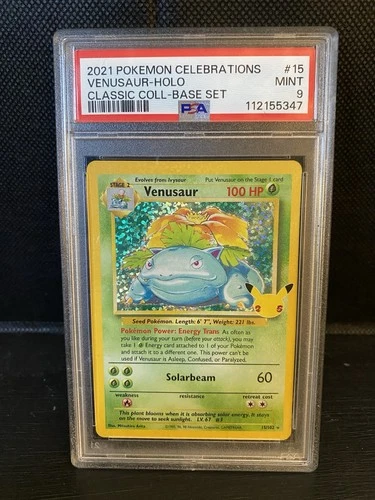 2021 Pokemon Celebrations Venusaur Holo Classic Collection #15 PSA 9 MINT