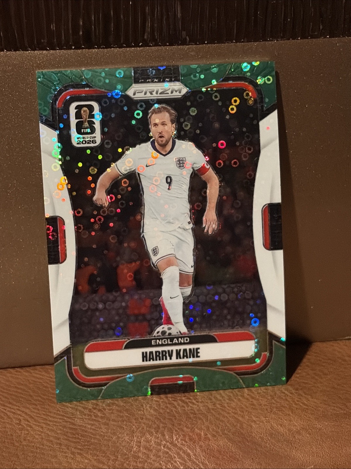 2026 Panini Prizm World Cup Harry Kane Green & White Disco Prizm /70 #109
