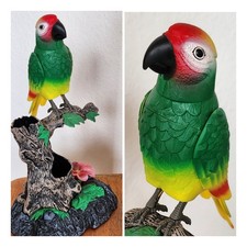 Sprechender Papagei mit Bewegung Vintage / Älteres Modell Aus Kunststoff