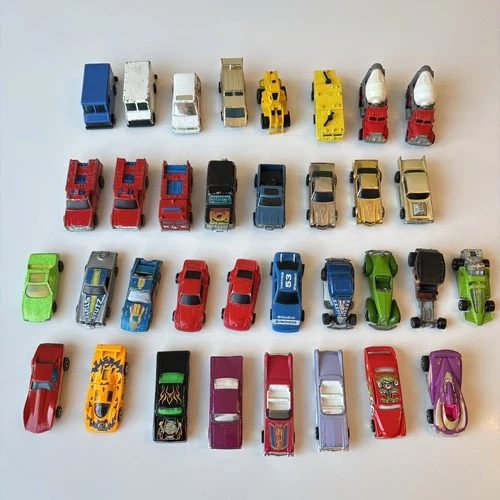 Vintage Hot Wheels Diecast Cars Trucks Vans - 70s 80s And 90s Mixed Lot Of 34