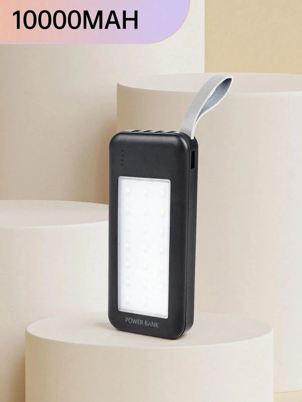 portable power bank with LED flashlight