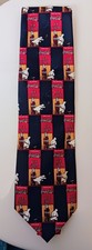 Coca Cola Tie Vintage White Polar Bears Hockey Delicious Ice Cold Coca Cola 90s