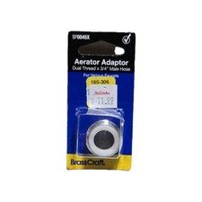 BrassCraft SF0045X Faucet Aerator Adaptor, Dual Thread 3/4  Male Hose