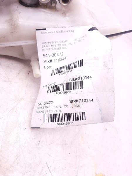 12 13 14 15 Cilindro maestro de freno Chevrolet Volt 22936034 Foto 3 de 4