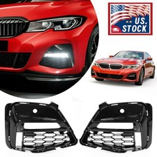 For 2019-2022 Bmw G20 G21 330i M Sport Front Bumper Fog Light Grill Covers Trims