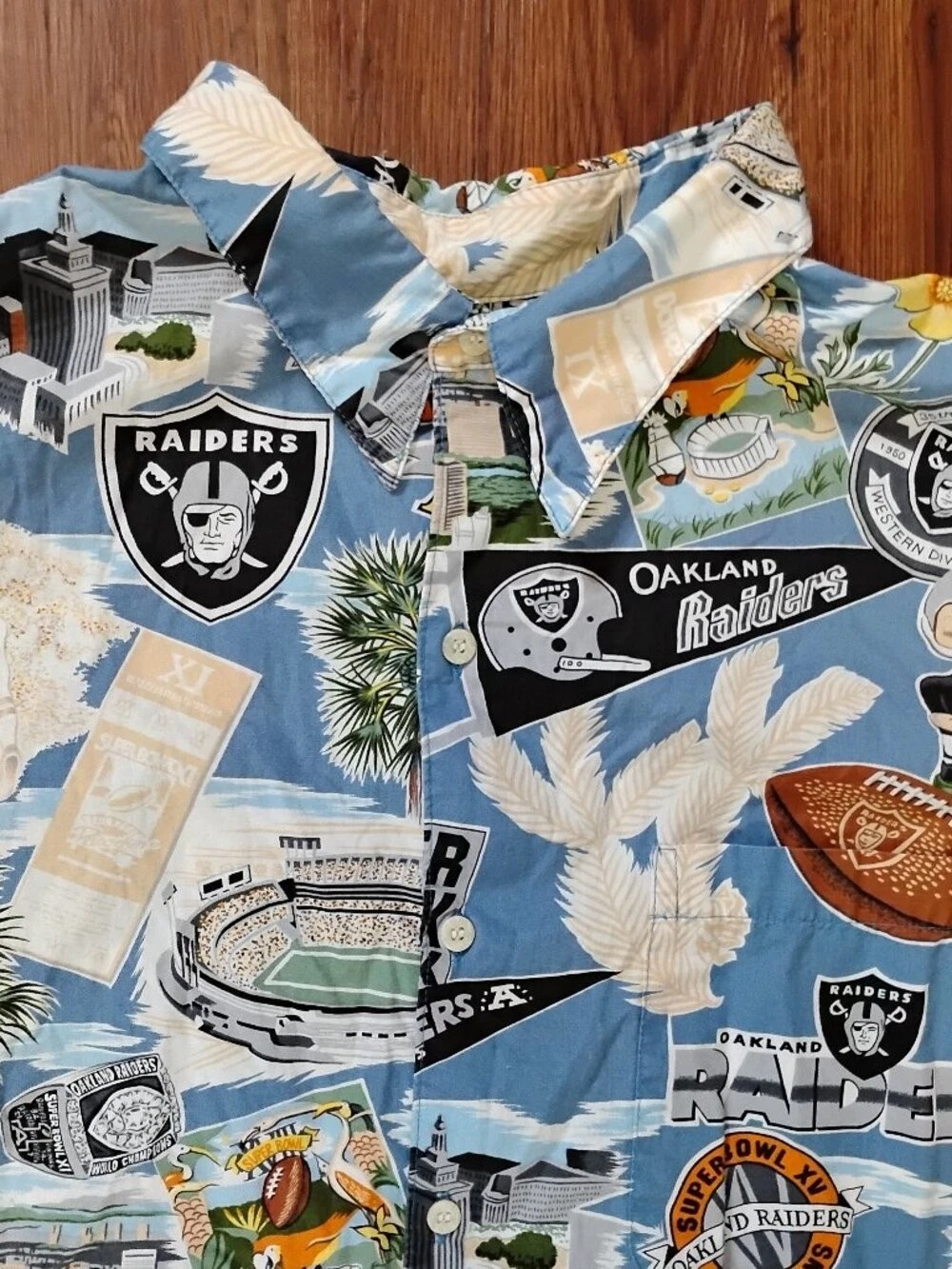 Vintage Reyn Spooner NFL Oakland Raiders Hawaiian Shirt
