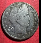 1912D US Barber SILVER Half Dollar "Denver" Mint! VG Details! Old US Coin!