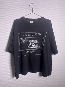 Joy Division T-Shirt Ufficiale Classic Closer - Logo Band - Bianca - Taglia XXL - Cotone Unisex - copertina