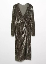 140E Mango velvet Dress size 8/S RRP £45.99