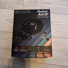 Aiwa Flashback Audio Kit Retro CD Player Wired Headphones Black