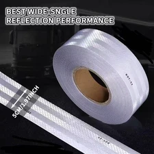 50ft DOT-C2 White Reflective Tape 2" Inch High Vis Safety Reflector Trailer