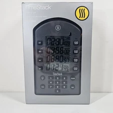 ThermoWorks TimeStack Rugged Digital Quad Kitchen Timer Magnetic Back Gray
